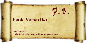 Fenk Veronika névjegykártya